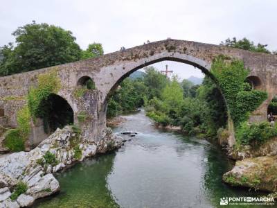 Descenso Sella_Sierra del Sueve; casillas pueblo rio bidasoa mapa camino norte de santiago río pied